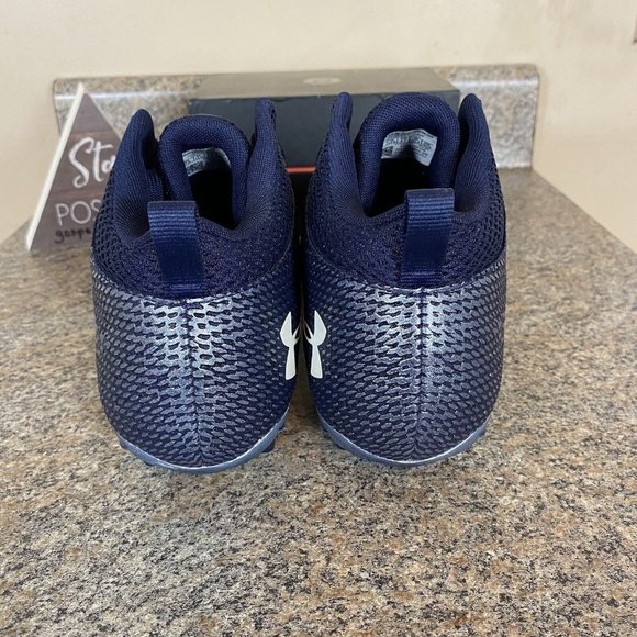 Under Armour Spotlight Mid 4D Foam Football Cleats Navy 3023963-106 Size 12.5 - Picture 8 of 8